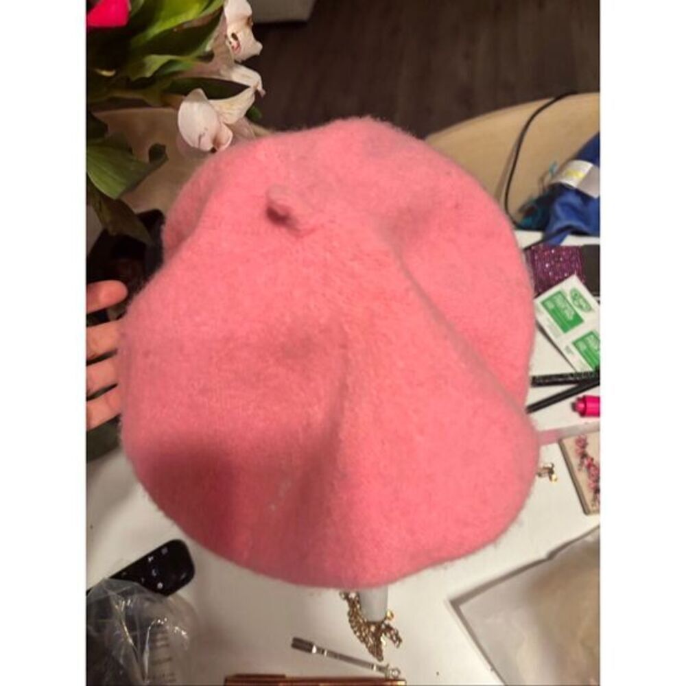 Pink Paris wool beret